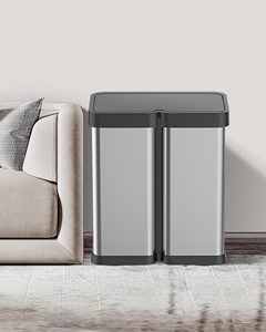 Cubo de Basura Inteligente de Acero Inoxidable de 60L (16 Galones) con 2 Compartimentos, Sensor de Movimiento Automático Sin Contacto para Baño y Cocina, con Tapa - Product Image 5