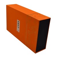 Boîte d'emballage en carton personnalisable en forme de livre orange avec aimant, différentes tailles pour sushis, nouilles, chewing-gums