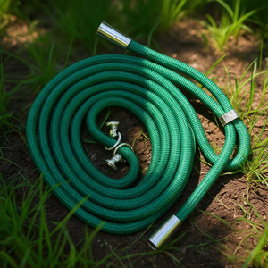 Green Braided <b>Cable</b> With Metal Ends For <b>Outdoor</b> Use 5M Length - Product Image 3