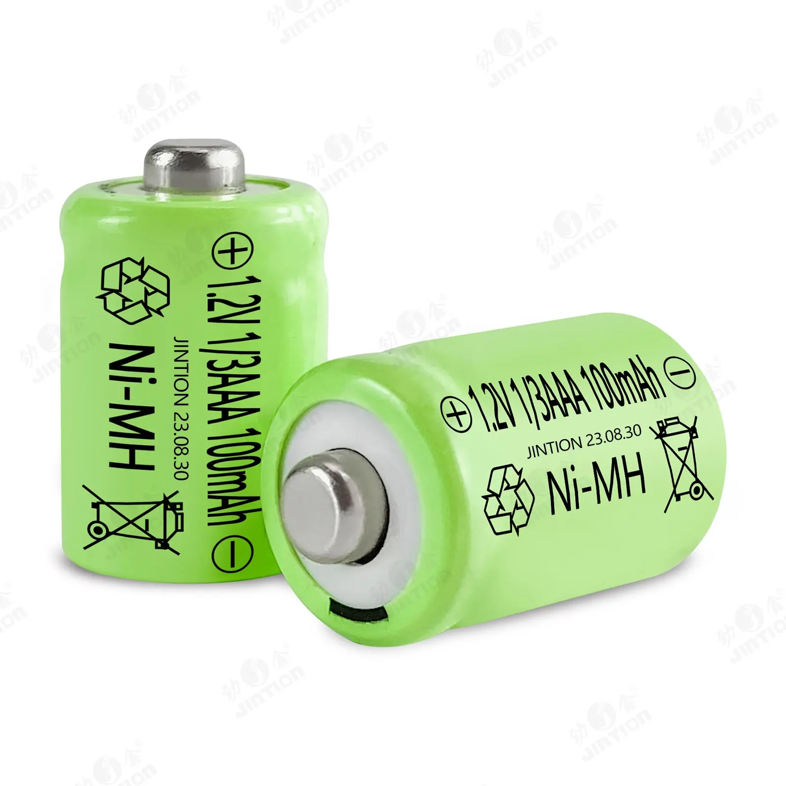 JINTION NiMh 1/3AAA 100mAh 1,2 V batería recargable AAA baterías recargables para luces solares o dispositivos