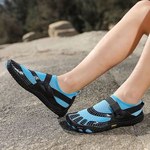 Chaussures de plage portables Jick pour sports nautiques en plein air, unisexes, à fleurs, en daim, avec fermeture chaussette, semelle intermédiaire en TPU, semelle extérieure en caoutchouc, toutes tailles - Product Image 1