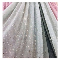 Tissu à bulles en mousseline de soie 100% Polyester, étoffe imprimée à fleurs tendance, argent, pour vêtements de Boutique, nouvelle collection