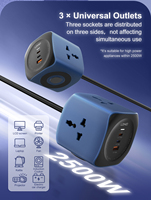 Regleta de Enchufes Universal LDNIO SC3319 con Puerto USB, 3 Tomas de Corriente, PD+QC 3.0 para Carga Rápida, 10A, Regleta de Viaje a Precio de Mayoreo