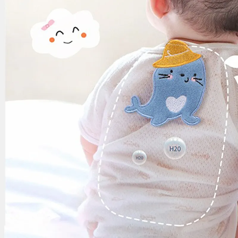 Baby Sweat Absorbent Towel Animal Theme Cotton Cloth Absorb Soft Cartoon Infant Back Towels Back Wet Pad Wipes