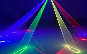 ไฟเลเซอร์ลายสีสันสดใส 3W แบตเตอรี่ในตัว สำหรับคาราโอเกะ บาร์เต้นรำ แสงดิสโก้หมุนได้ รุ่นขายดี Starlight - Product Image 6