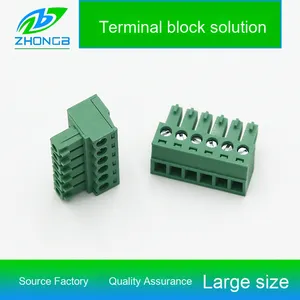 Zhongbo 15edgk 3.81 mét Plug-in khối thiết bị đầu cuối 2 24 Brass đồng mùa xuân cho <span class=keywords><strong>PCB</strong></span> 300V đánh giá điện áp 30A mẫu miễn phí có sẵn - Product Image 3