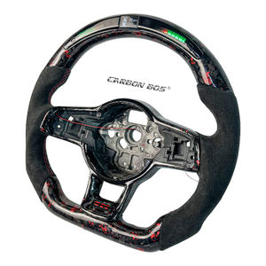Volant sport en fibre de carbone forgée <span class=keywords><strong>rouge</strong></span>, cuir perforé pour Volkswagen MK7 MK6 MK5 <span class=keywords><strong>Golf</strong></span> R GTI GTS <span class=keywords><strong>GTD</strong></span> GTI <span class=keywords><strong>Golf</strong></span> <span class=keywords><strong>7</strong></span> <span class=keywords><strong>Golf</strong></span> - Product Image 2
