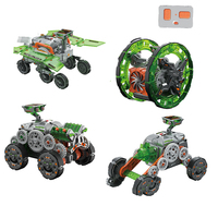 Lehoo Juguetes Juegos de bloques de construcción Juguete 4 en 1 DIY Transforming STEM Robot Programación Stunt Car Electric RC Car