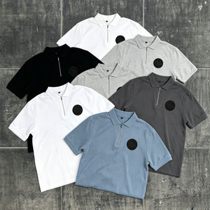 Polo à manches courtes pour homme, coupe classique, t-shirts polo, logo brodé, couleur unie, décontracté, coton respirant, tee-shirt - Product Image 1
