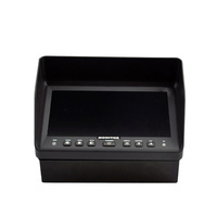 Monitor Digital TFT 7 ", Din ganda 2 Input kamera 4P kunci konektor waktu selip untuk kendaraan mobil