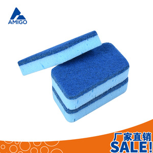 Éponge à vaisselle Amigo, bloc carré haute densité, tampon de nettoyage de cuisine bicolore bleu, tampon à récurer - Product Image 5