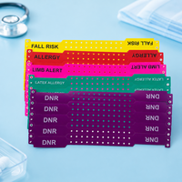 Bracelet d'identification médicale en plastique pour patient hospitalier avec alerte RISQUE DE CHUTE/ALLERGYE pour adulte