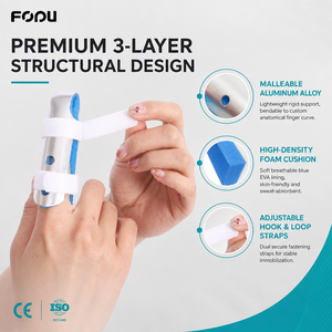 Orthopädische Metallschiene aus Aluminium für Gebrochene Finger, Verstellbare Handstütze für Index-, Pinky- und Mittelfingerfrakturen - Product Image 2