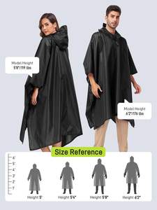 Poncho impermeable con capucha y logotipo personalizado, chaqueta impermeable de poliéster para hombres, mujeres, adultos, para acampar, hacer senderismo y viajar al aire libre. - Product Image 3