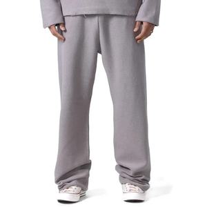 Pantalones Deportivos de Felpa Francesa de Alta Calidad, Estilo Herringbone, Corte Holgado, Pierna Ancha, de Algodón, para Hombre - Product Image 6