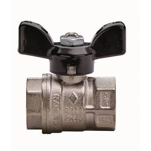 Válvula de bola de paso completo con rosca FF, tipo mariposa, 1/2 pulg. DN 15 PN 50 para sistemas de plomería - Product Image 1