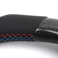 Volant personnalisé en cuir semi-perforé et fibre de carbone pour BMW Série 3 E82 E87 E88 M3 E90 E91 E92 E93 X1 E84 X5 E70