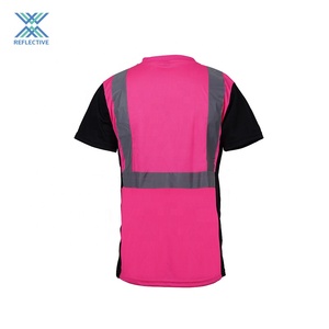 LX <span class=keywords><strong>hi</strong></span>-<span class=keywords><strong>vis</strong></span> phản quang T-Shirt mềm polyester chất liệu với biểu tượng tùy chỉnh in Up-to-Date màu hồng an toàn phản chiếu T-Shirt - Product Image 5