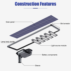Lampione <span class=keywords><strong>Solare</strong></span> con 5 Anni di Garanzia per Illuminazione Stradale, Autostradale, Piazze e Città - Product Image 2