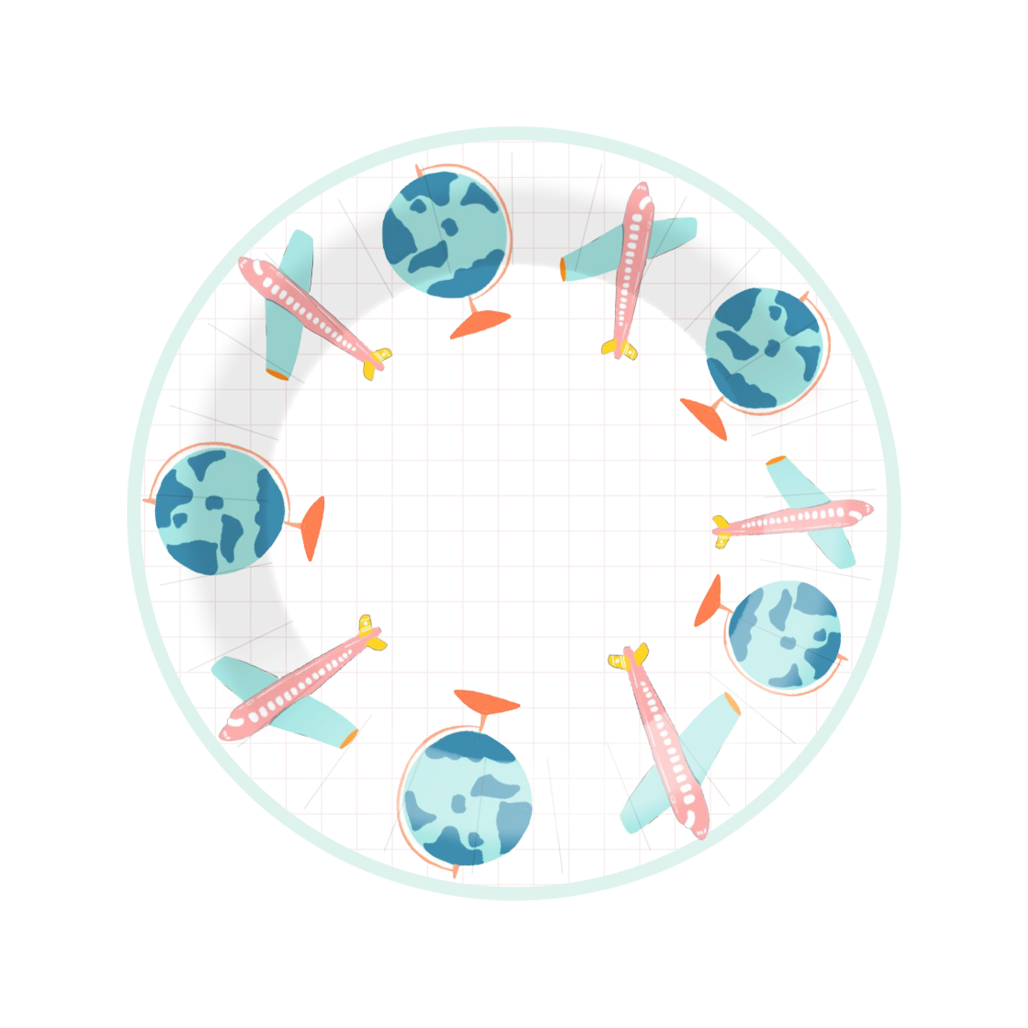 Plato de papel de 9 pulgadas * 8 piezas