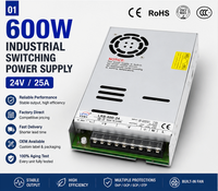Alimentation à découpage réglable 600W Série LRS 12V 50A AC DC SMPS Source d'alimentation 15V 24V 36V pour CCTV