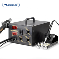 YAOGONG 852D+ Station de Rework CMS 2 en 1, Pistolet à Air Chaud et Station de Soudage pour la Réparation et la Maintenance Électronique Industrielle