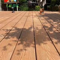 Planches de terrasse en WPC à grain de bois profond en relief 3D, anti-UV, antidérapantes, creuses, pour piscine extérieure, jardin extérieur