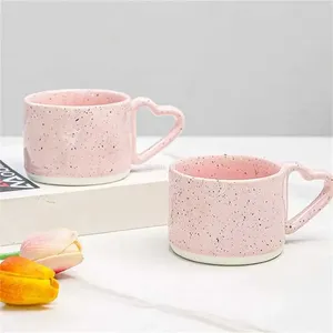 Taza de cerámica Ins de estilo coreano, taza de café con mango en forma de amor rosa de 300ML, taza de <span class=keywords><strong>desayuno</strong></span>, leche, avena, taza de agua, Día de <span class=keywords><strong>San</strong></span> <span class=keywords><strong>Valentín</strong></span> - Product Image 6