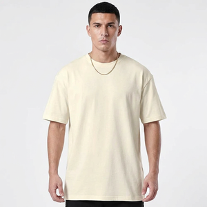 T-shirt Homme 100% Coton Épais et Lourd, Coupe Oversize, Personnalisable avec Broderie et Impression, Style Décontracté, Tissé 200 Grammes, Haute Qualité - Grande Vente - Product Image 1