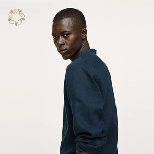 Camicie da <span class=keywords><strong>Uomo</strong></span> in <span class=keywords><strong>Lino</strong></span> Organico Sostenibile a Maniche Lunghe, Eco-Friendly, Casual, con Bottoni - Product Image 4