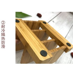 Bamboo Cutting Board <b>Rack</b> Square Kitchen Storage Shelf For <b>Dish</b> And Bowl Upright Draining <b>Rack</b> - Product Image 1