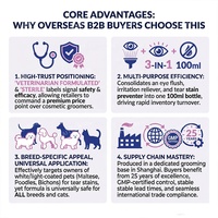 Gouttes oculaires multi-usages pour animaux de compagnie 100ml, nettoyant stérile pour les taches de larmes, lavage oculaire pour chien, formule vétérinaire, OEM personnalisé