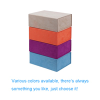 Vente en gros de tissu velours de qualité supérieure une pièce boîte cadeau magnétique rigide pliable de différentes couleurs boîte de logo d'estampage personnalisée pour la promotion