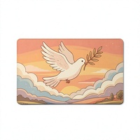 Tapis de bar rétro années 70 avec motif colombe de la paix, antidérapant, imperméable et résistant à la chaleur, pour la maison, le bar ou le coin café
