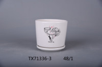 Grands pots de fleurs et jardinières en céramique chinoise, décoratifs pour bureau de jardin, économiques, finition émaillée, trou de drainage, option suspendue