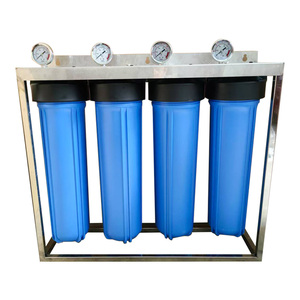 Sistema de Filtración de <span class=keywords><strong>Agua</strong></span> Doméstico Big Blue de 20 Pulgadas, Carcasa de Filtro Jumbo de 4 Etapas con Cubierta de Acero Inoxidable, Purificador de <span class=keywords><strong>Agua</strong></span> de 4 Etapas - Product Image 3