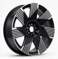 Jante en aluminium noir usiné 21 22 pouces 5x112, jante en alliage 66,5 mm ET25/33/35 950 kg pour tuning de voitures Bentley/Rolls Royce