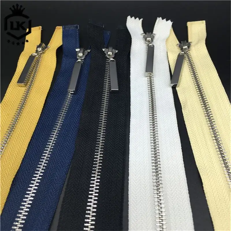 Custom Engraved Logo Metal Slider Brand Zipper Lanke High Quality Close End Organic Mesh Bag Zipper Pulls For Handbags
