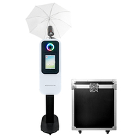 Photomaton de mariage avec impression instantanée, imprimante intégrée, compatible iPad de 10,2 à 13 pouces, kiosque photo pour selfies et appareils photo reflex numériques