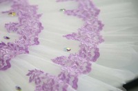 Tutu de ballet professionnel « La Belle au bois dormant » violet avec broderies florales