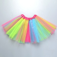 SOLPOP Jupe Tutu Arc-en-ciel 3 couches pour Femmes et Filles avec Doublure, Tulle Coloré, Tenue de Danse Ballet, Fête d'Anniversaire, Spectacle, Vente en Gros