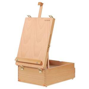 Ensembles de peintures acryliques VISWIN, ensemble de peinture acrylique sur <span class=keywords><strong>chevalet</strong></span> français - Boîte à croquis en bois, <span class=keywords><strong>kit</strong></span> de <span class=keywords><strong>chevalet</strong></span> de peinture pour <span class=keywords><strong>artiste</strong></span> - Product Image 6