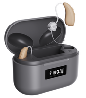 Aide auditive numérique OTC certifiée CE MDR JINGHAO, BTE RIC DSP, rechargeable, avec étui de charge, pour les personnes âgées ayant une perte auditive légère