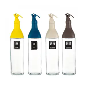 Large Capacity Glass Sauce Storage Tank Leak Proof Vinegar Olive Bottle Kitchen Oil Bottle