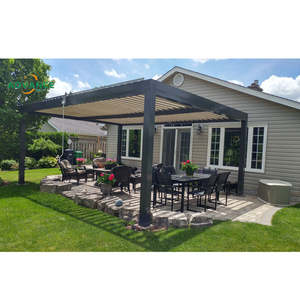 Pergola à lames en aluminium de haute qualité, pavillon extérieur moderne pour <span class=keywords><strong>terrasse</strong></span> <span class=keywords><strong>et</strong></span> jardin - Product Image 6