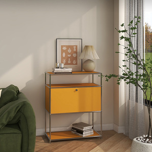 Mesitas de noche blancas de acero inoxidable simples modernas, mesita de noche Modular de Metal para dormitorio, Hotel, Villa, apartamento - Product Image 2