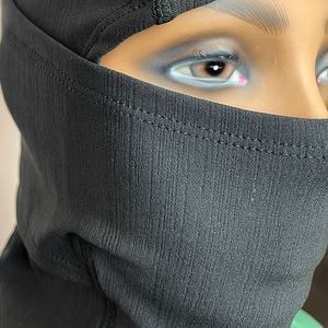 หน้ากากสกีกีฬาหมวกกันหนาวหมวกปีนเขาหมวกกันหนาวแบบถักสีดำหมวกกันหนาว - Product Image 4