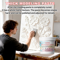 Pasta de Modelado Espesa Profesional de Alta Densidad para Arte, Pasta de Textura para Pintura Acrílica, Ajuste de Color, Gel Acrílico Medio Blanco