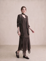 Ensemble 2 pièces Nicecover pour femme : Blazer et robe asymétrique en maille patchwork, tenue élégante pour le bureau et les soirées