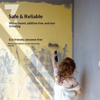 Peinture Latex pour Mur Extérieur Brosse Résistante aux Intempéries Anti-Moisissure Anti-Humidité Imperméable Rénovation de Mur Ancien Revêtement Liquide